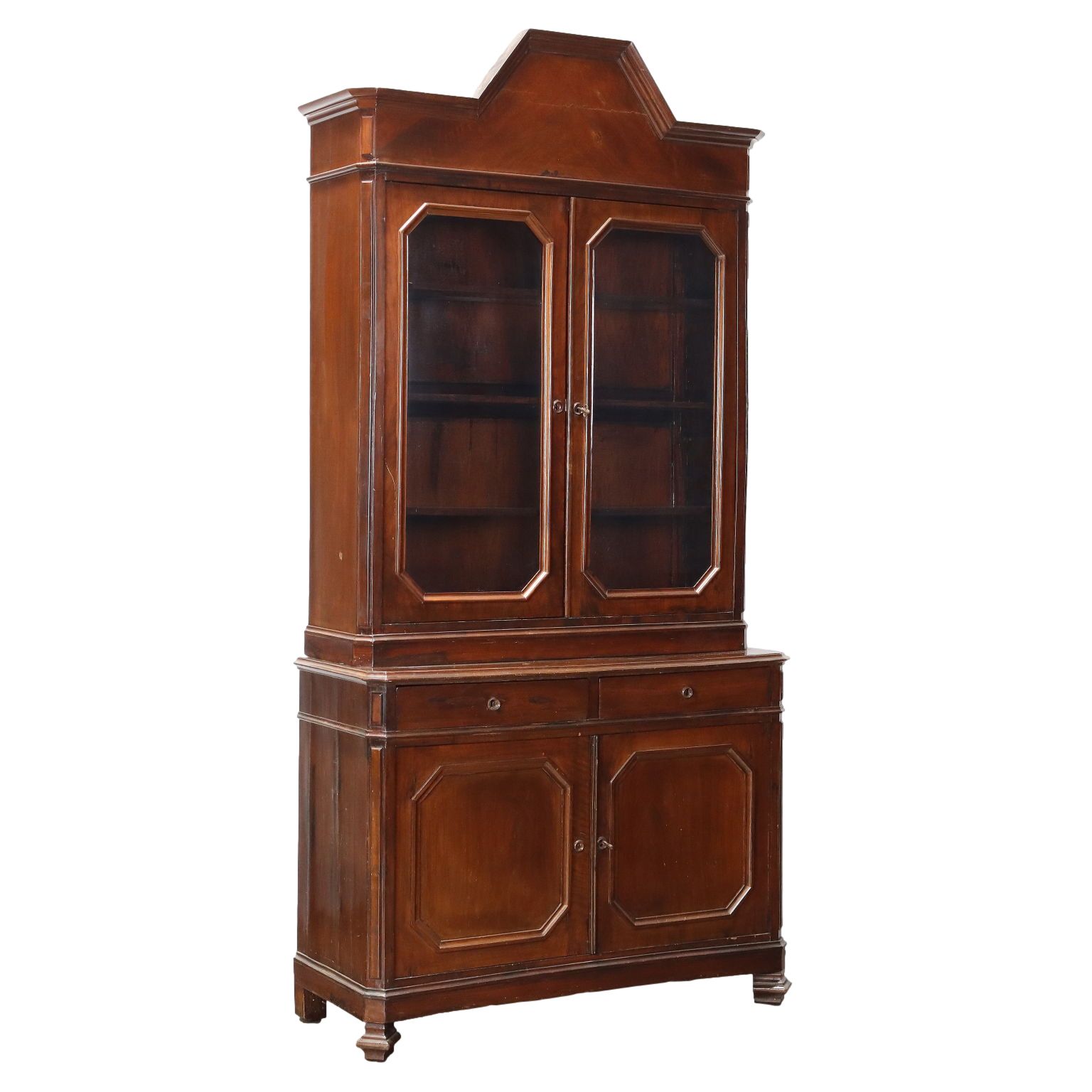 Antique Cupboard Umbertino Mahogany Italy XIX Century