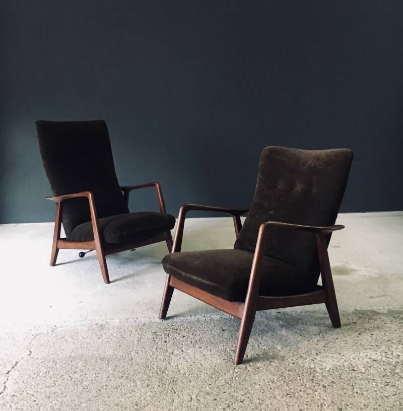 Rock Siësta Lounge Chair Set By A. Relling And T. Bekken For Arnestad Bruk, Norway 1957