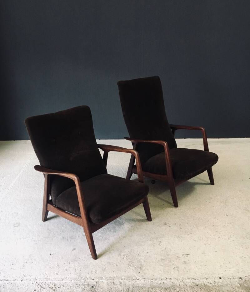 Rock Siësta Lounge Chair Set By A. Relling And T. Bekken For Arnestad Bruk, Norway 1957 photo vintage