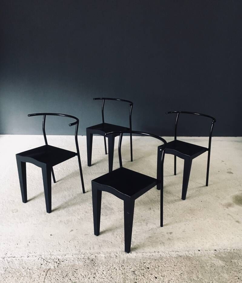 Postmodern Design DR. Glob Eetkamerstoelen Set Door Philippe Starck Voor Kartell, Italië, Jaren 1980 photo vintage