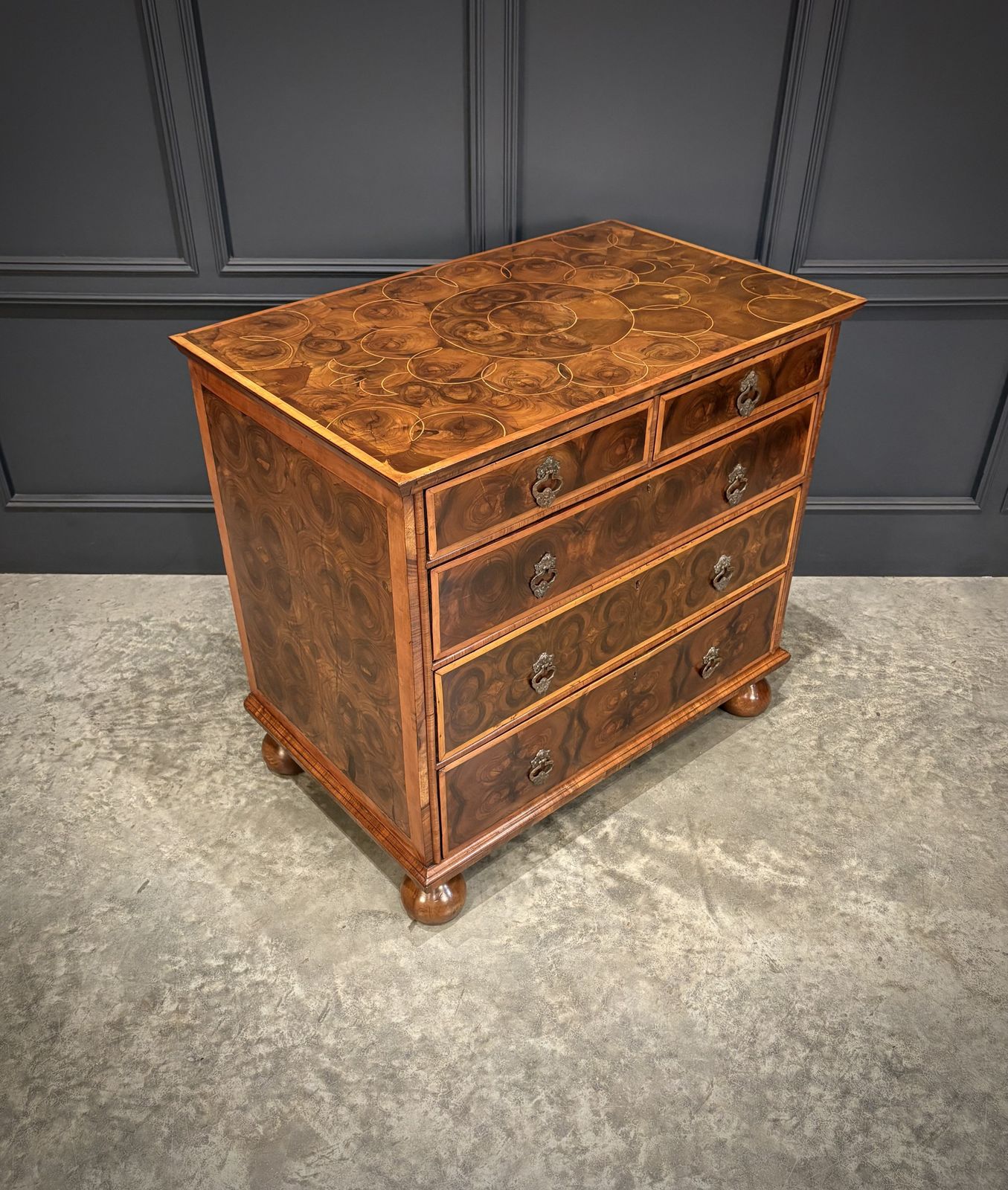 William & Mary Walnut Oyster Chest photo furniture