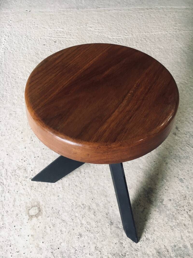 photo for sale Modernist Design S31 Stool By Pierre Chapo, 1970's France