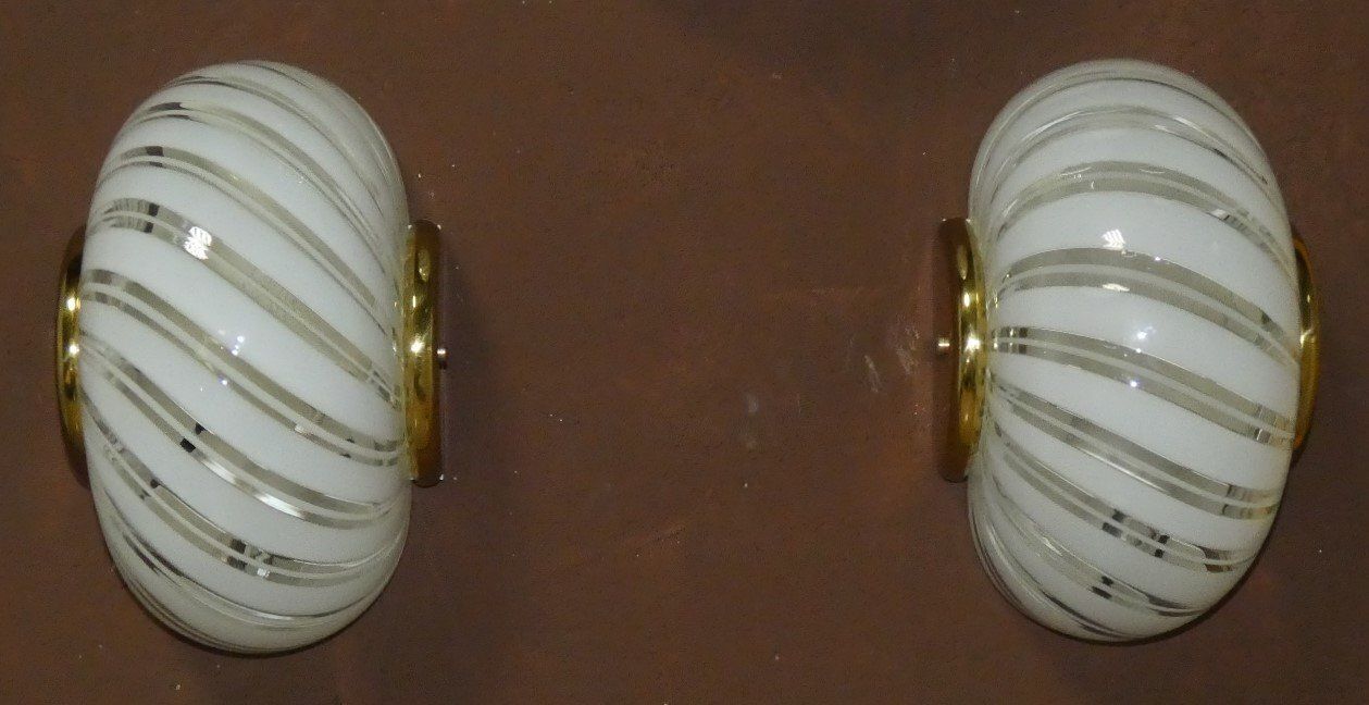 photo furniture Murano Glass Wall Lights From F. Fabbian, Italy, 1980s, Set Of 3