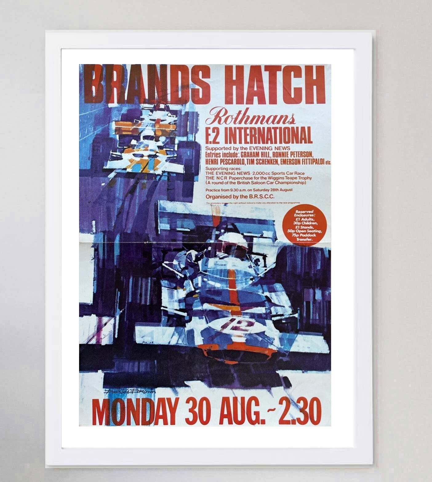1971 Rothmans Brands Hatch F2 Grand Prix Original Vintage Poster photo for sale