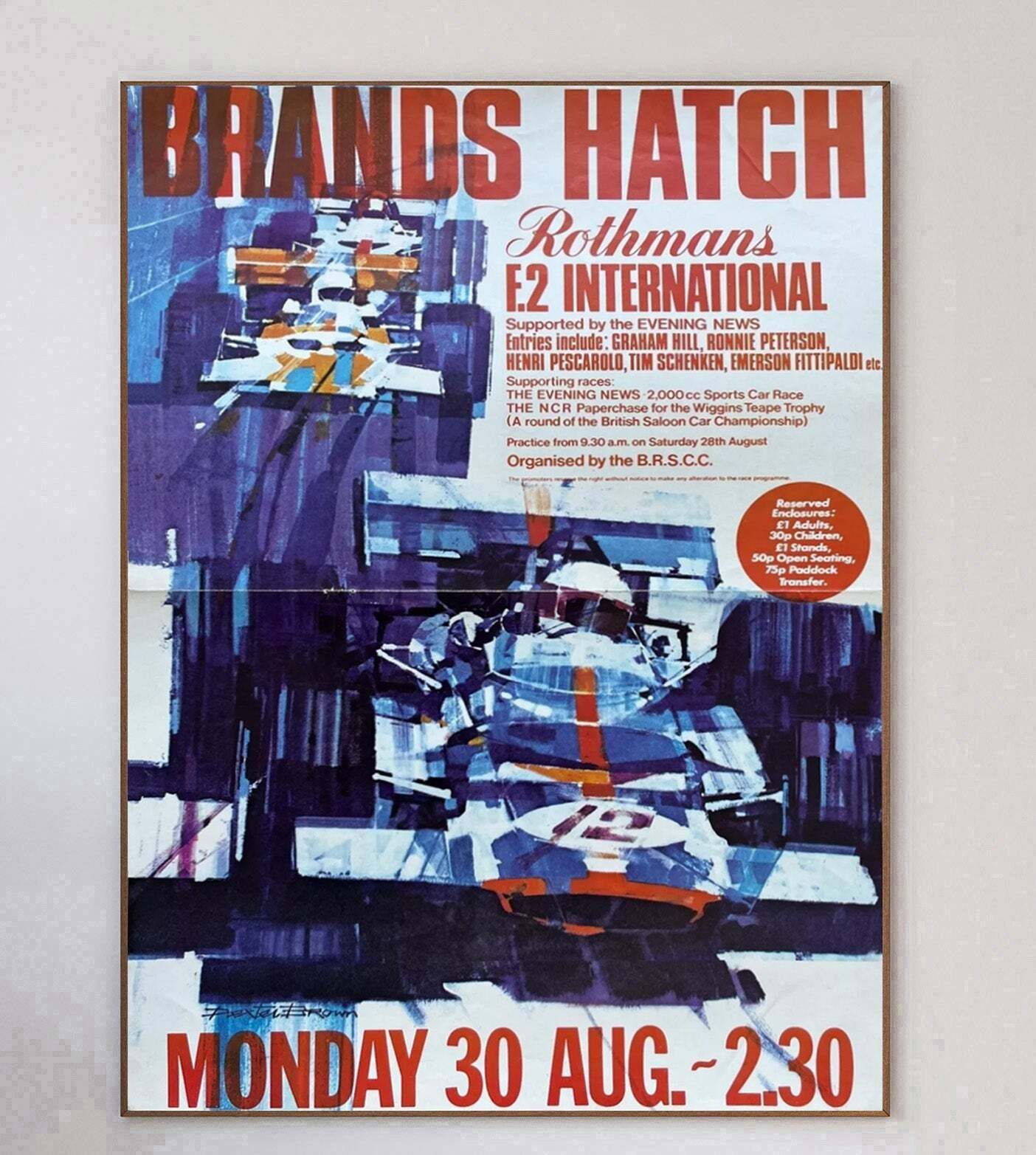 1971 Rothmans Brands Hatch F2 Grand Prix Original Vintage Poster photo 395.0