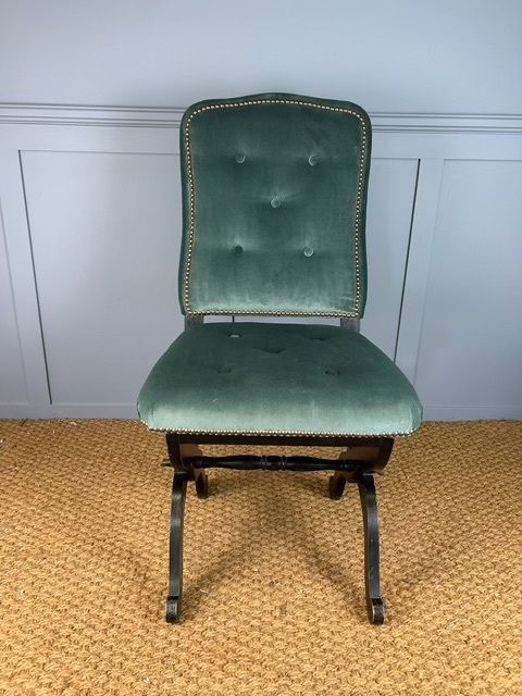 Velvet Upholstered Chair With Leather Back As Found In The Nomad London Hotel