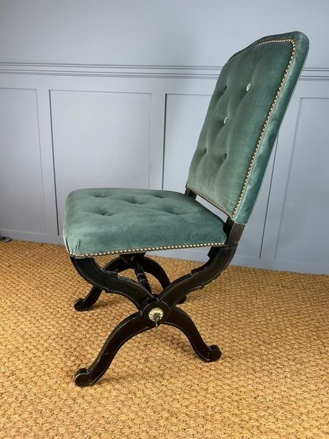 Velvet Upholstered Chair With Leather Back As Found In The Nomad London Hotel photo Furniture
