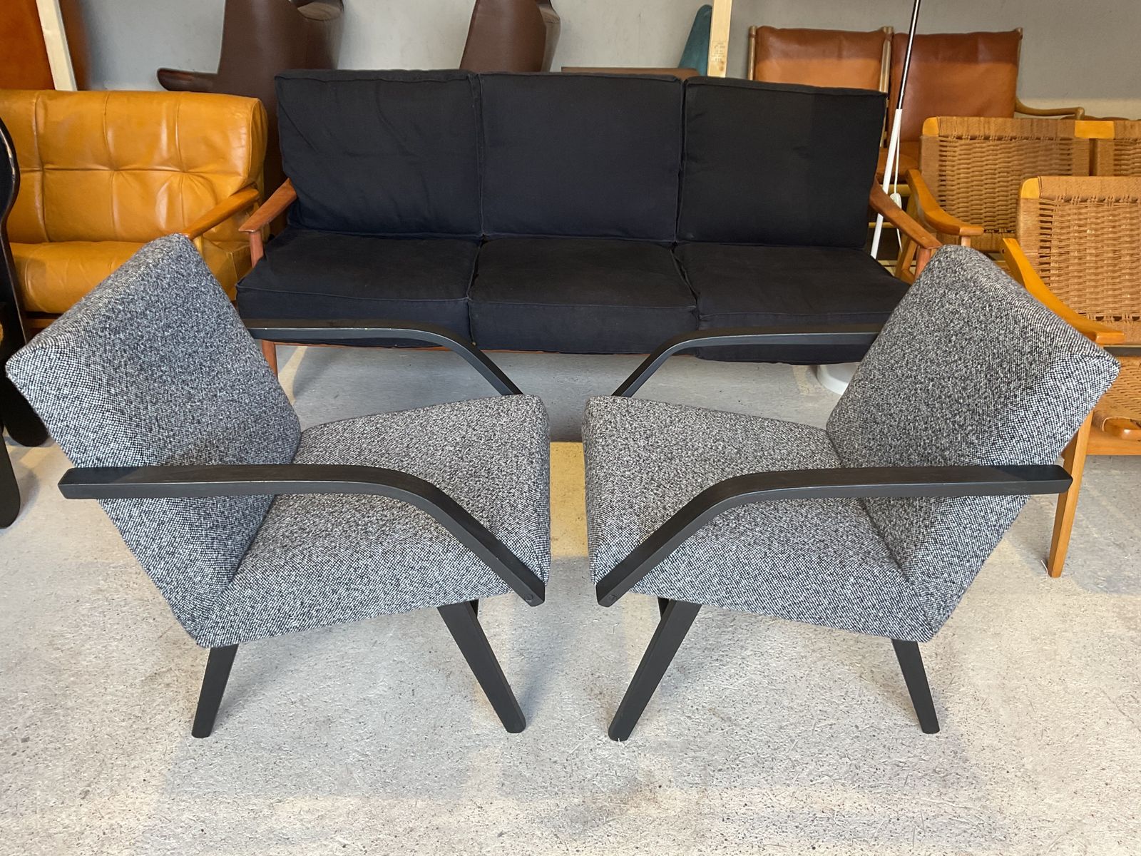 Brussels Expo 58 Mid Century Armchairs By Jiří Jiroutek For Jitona, 1960s, Set Of 2 photo Furniture
