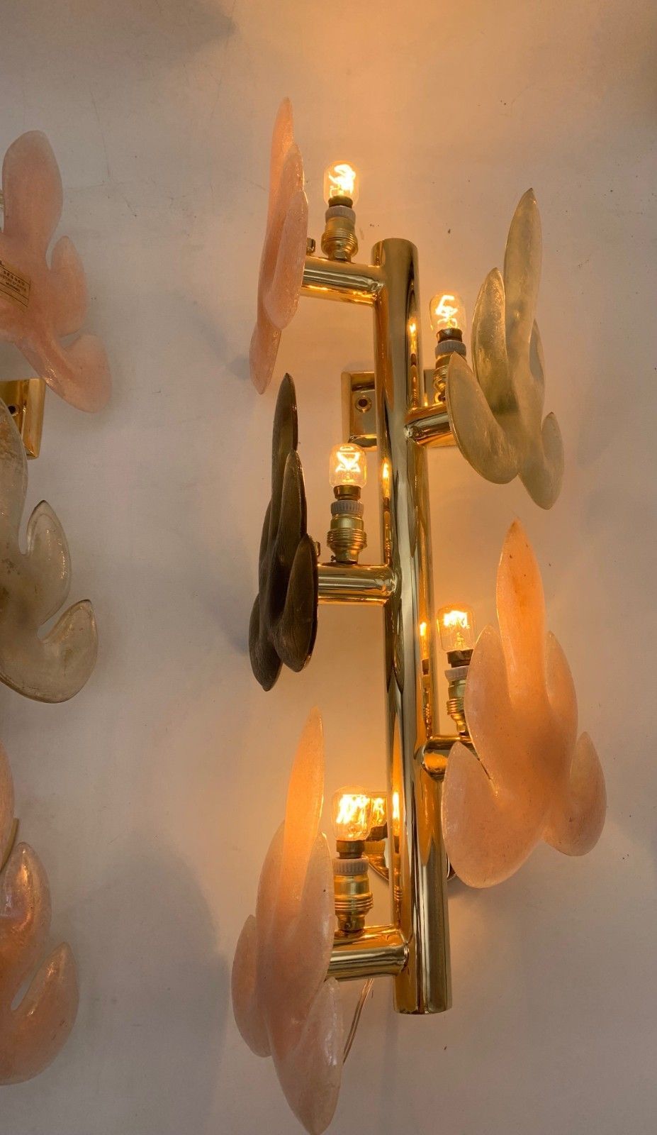 Wall Lamp, Pair Of Seguso Glasses Applique Art photo furniture