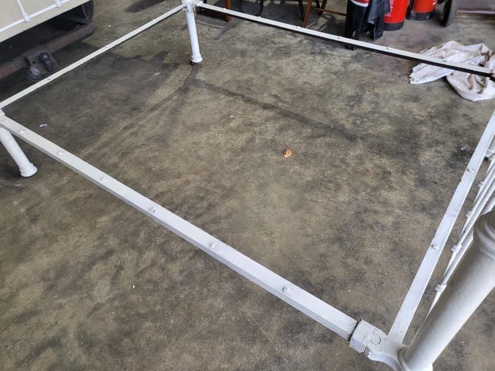 Antique Victorian Cast Iron Double Bed Frame photo vinterior