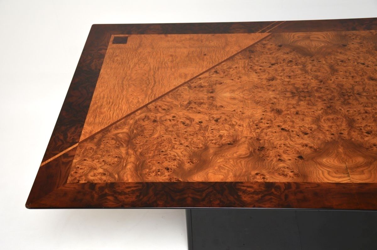 Vintage Italian Inlaid Burr Wood Dining Table By Oscar Dell Arredamento photo Furniture