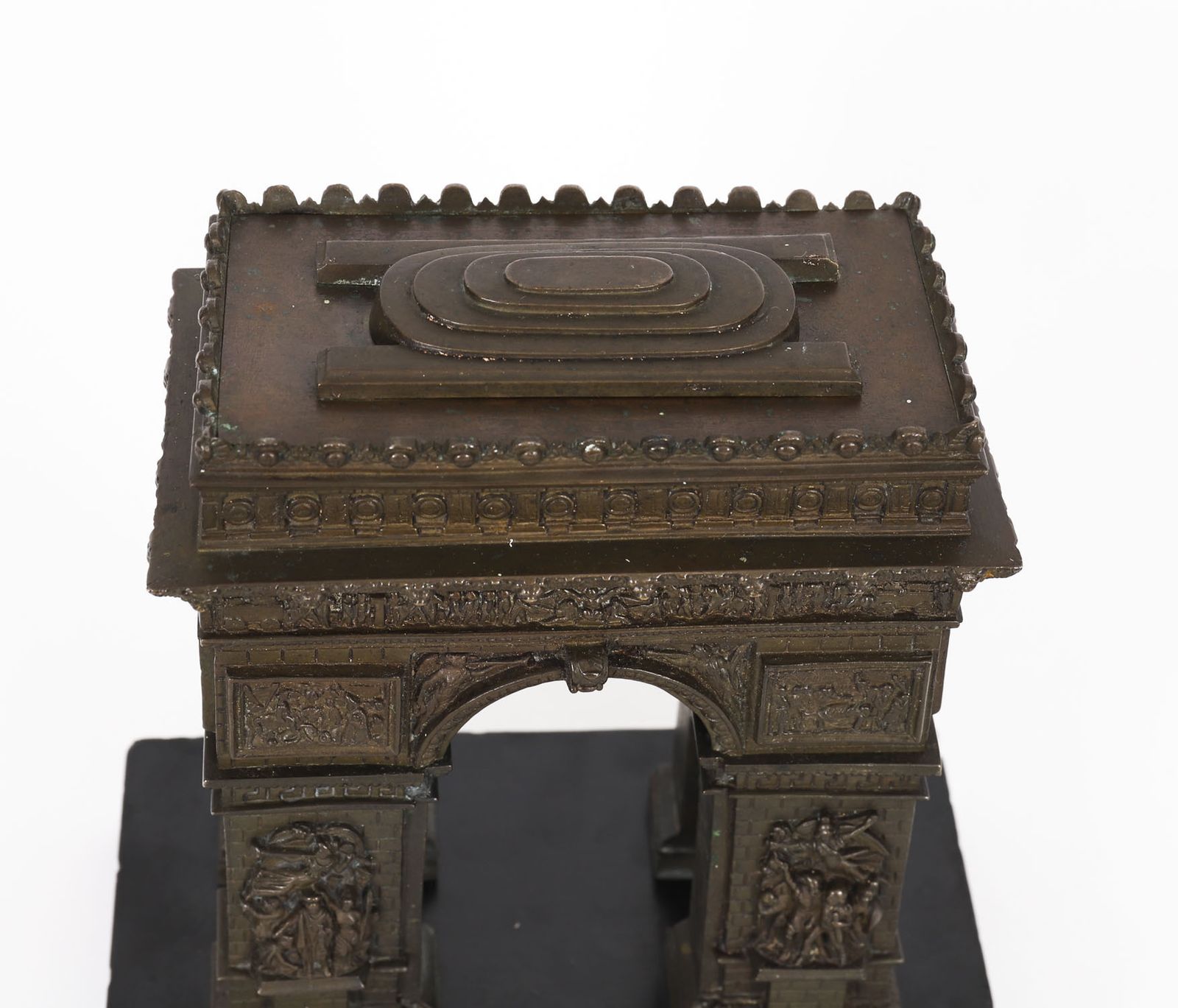 Art Antique French Bronze Grand Tour Model Of The Arc De Triomphe 19th C photo