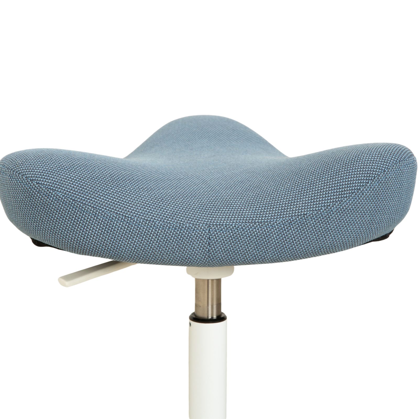 Varier Move Sit Stand Stool Fabric Blue Base White Wood Ash photo buy