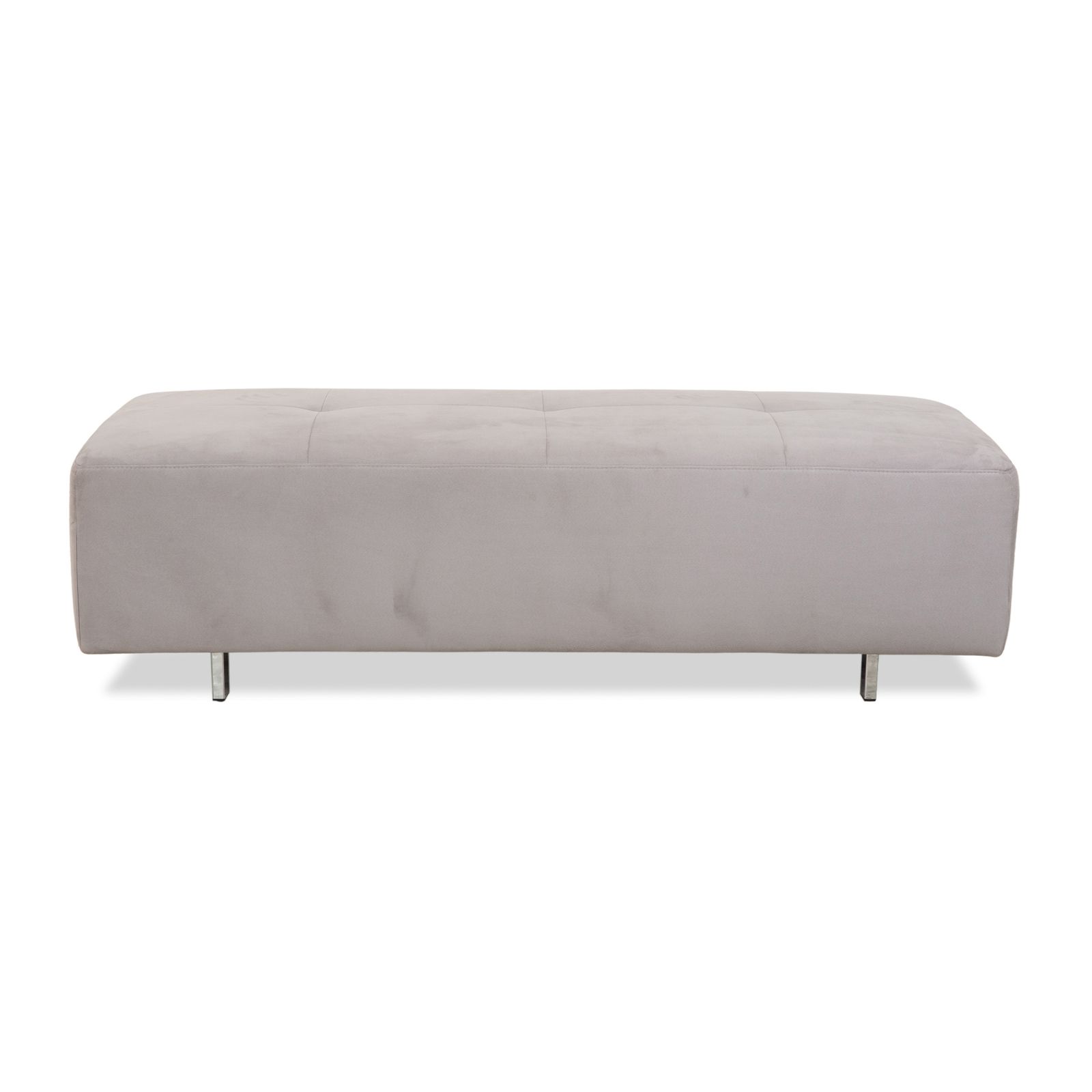 Tabouret Ewald Schillig en tissu gris photo vintage