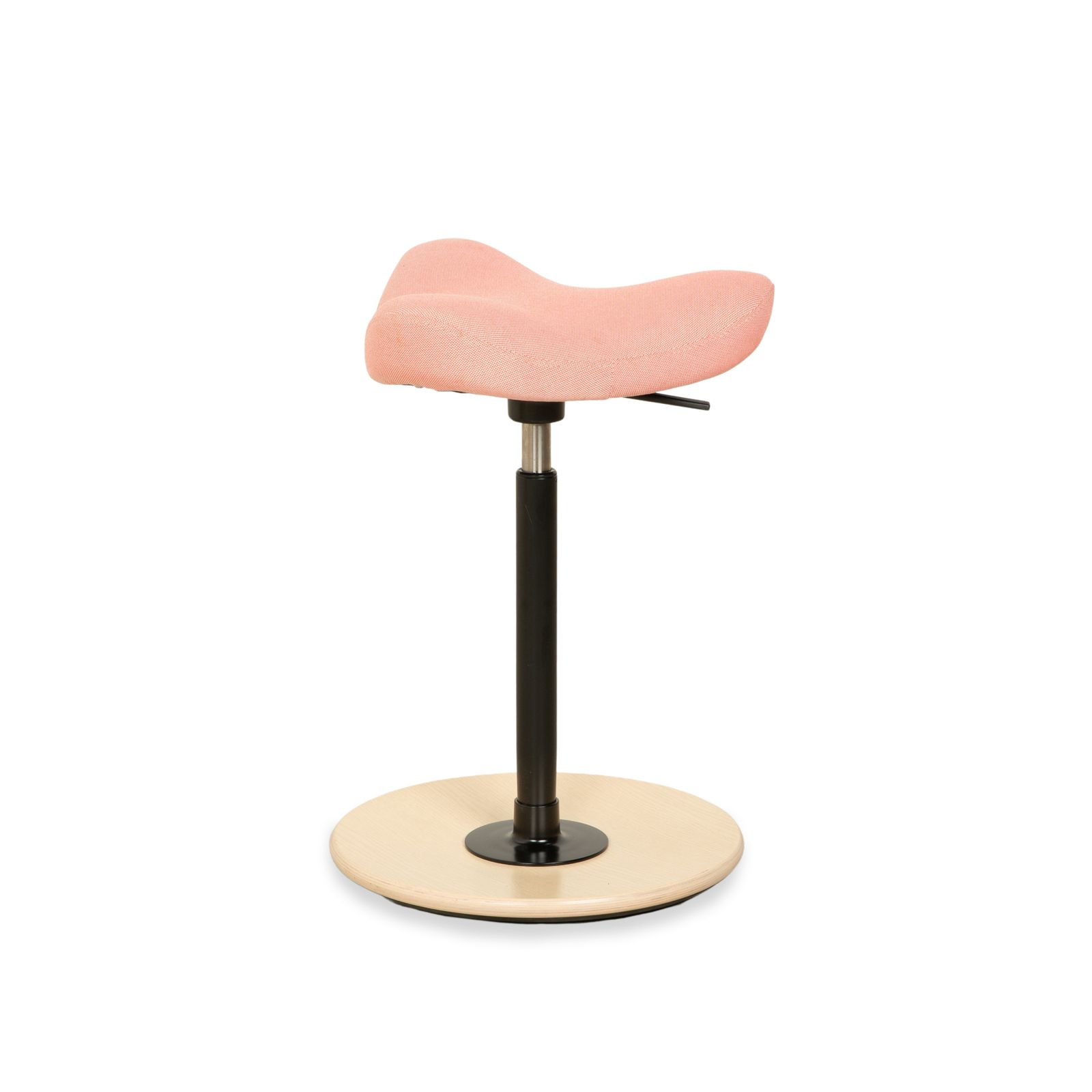 photo furniture Varier Move Sit Stand Stool Pink Coral Revive 524 Base Natural Brown Wood Ash By Per øie