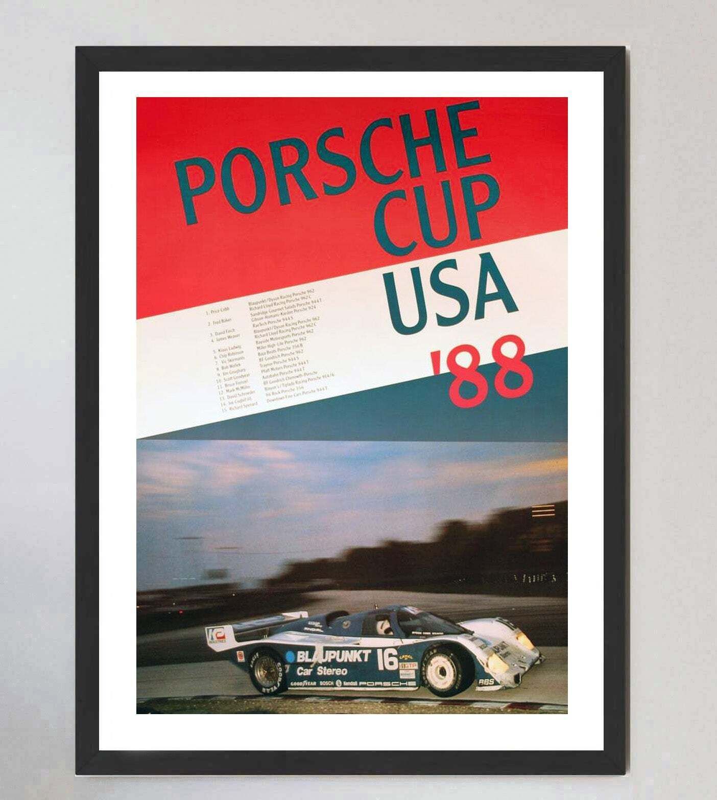 Porsche Cup USA '88 Original Vintage Poster photo furniture