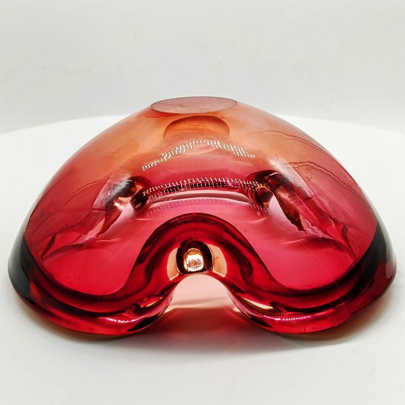 1960s Pink Ashtray Or Catch All In Murano Glass By Flavio Poli For Seguso. Made In Italy. photo vinterior