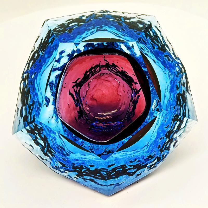 1960s Stunning Ashtray Or Catch All In Murano Glass By Flavio Poli For Seguso. Made In Italy. photo 230.0