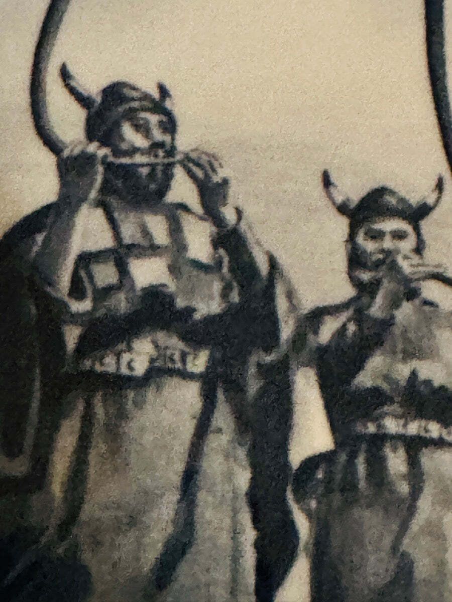 photo vinterior 1978 Royal Copenhagen Denmark Viking Porcelain Plate "Sounding The Lur"