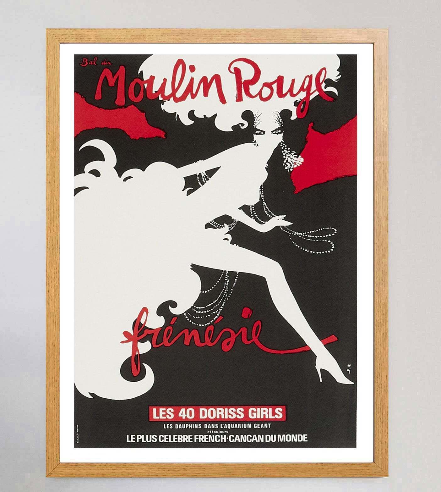 Moulin Rouge, 1970s, Original Vintage Poster photo Art