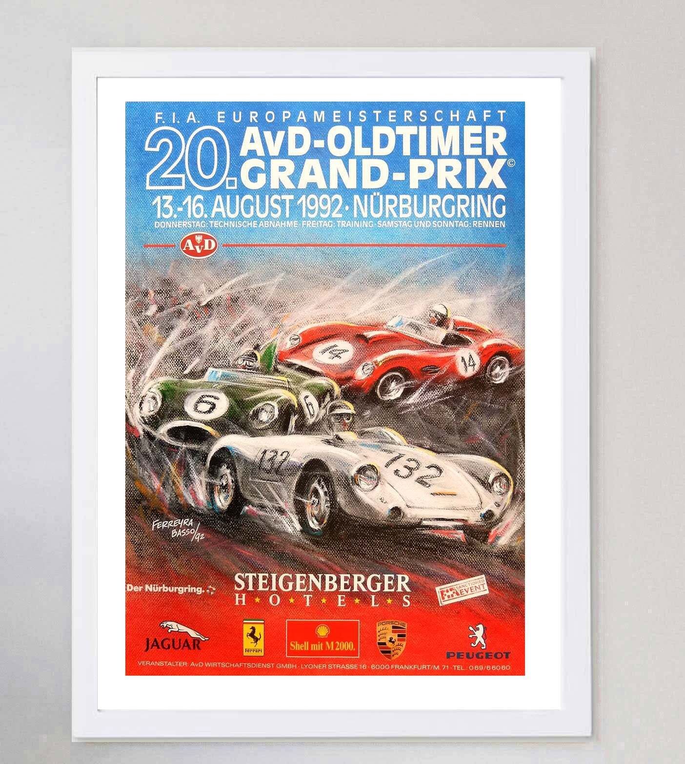 1992 Avd Oldtimer Grand Prix Nurburgringoriginal Vintage Poster photo for sale
