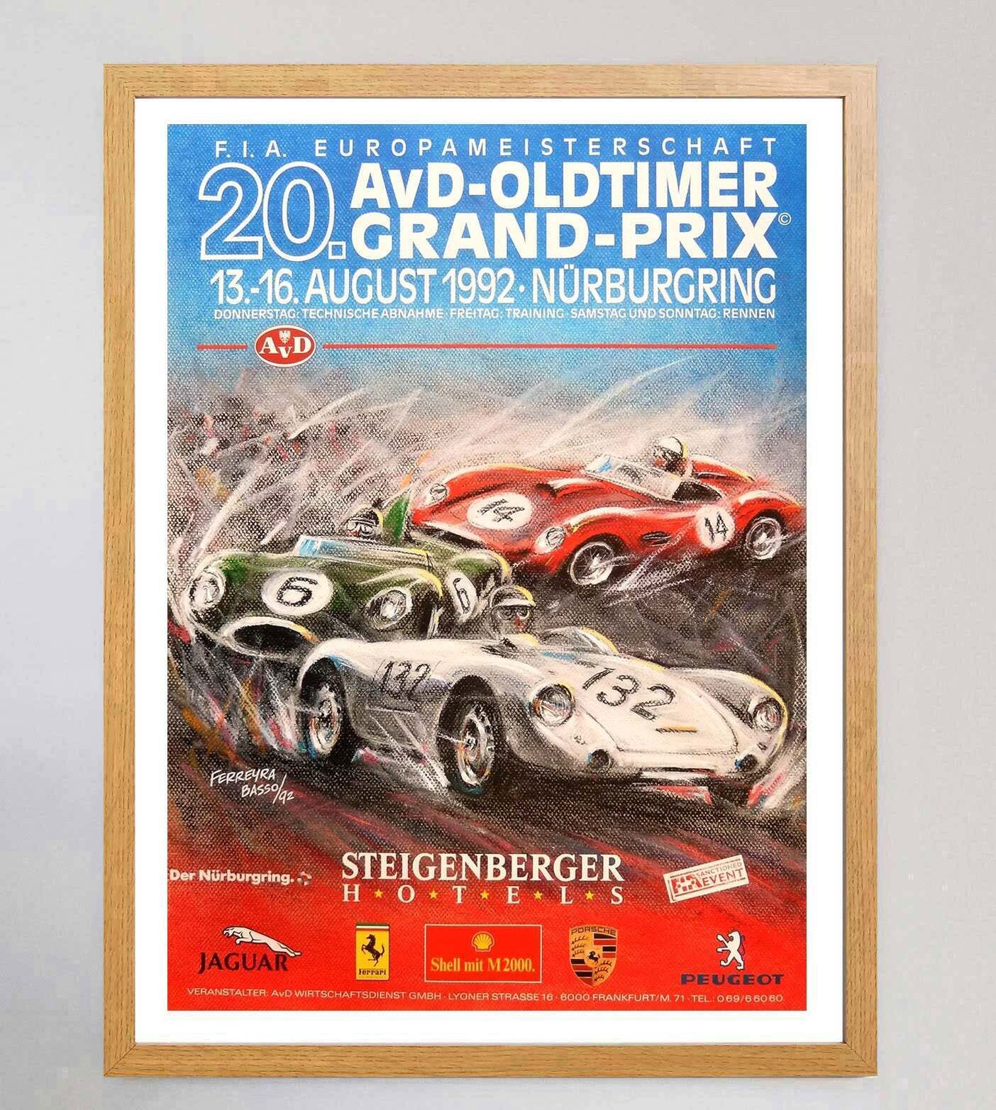 1992 Avd Oldtimer Grand Prix Nurburgringoriginal Vintage Poster photo Art