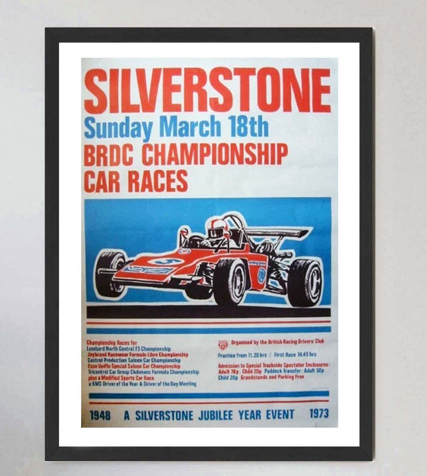 1973 Silverstone Brdc Championship Racesoriginal Vintage Poster photo furniture