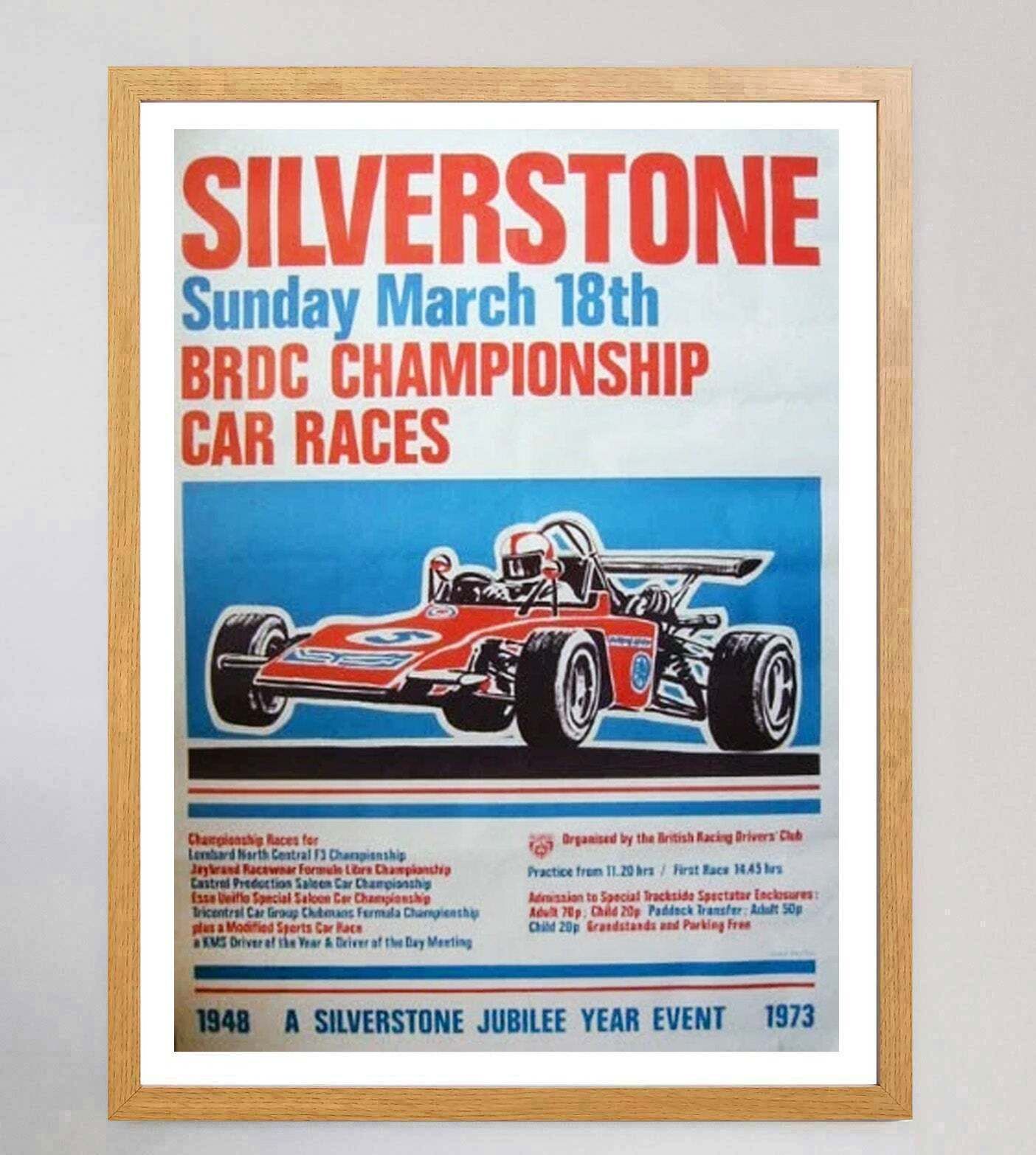 1973 Silverstone Brdc Championship Racesoriginal Vintage Poster photo Art