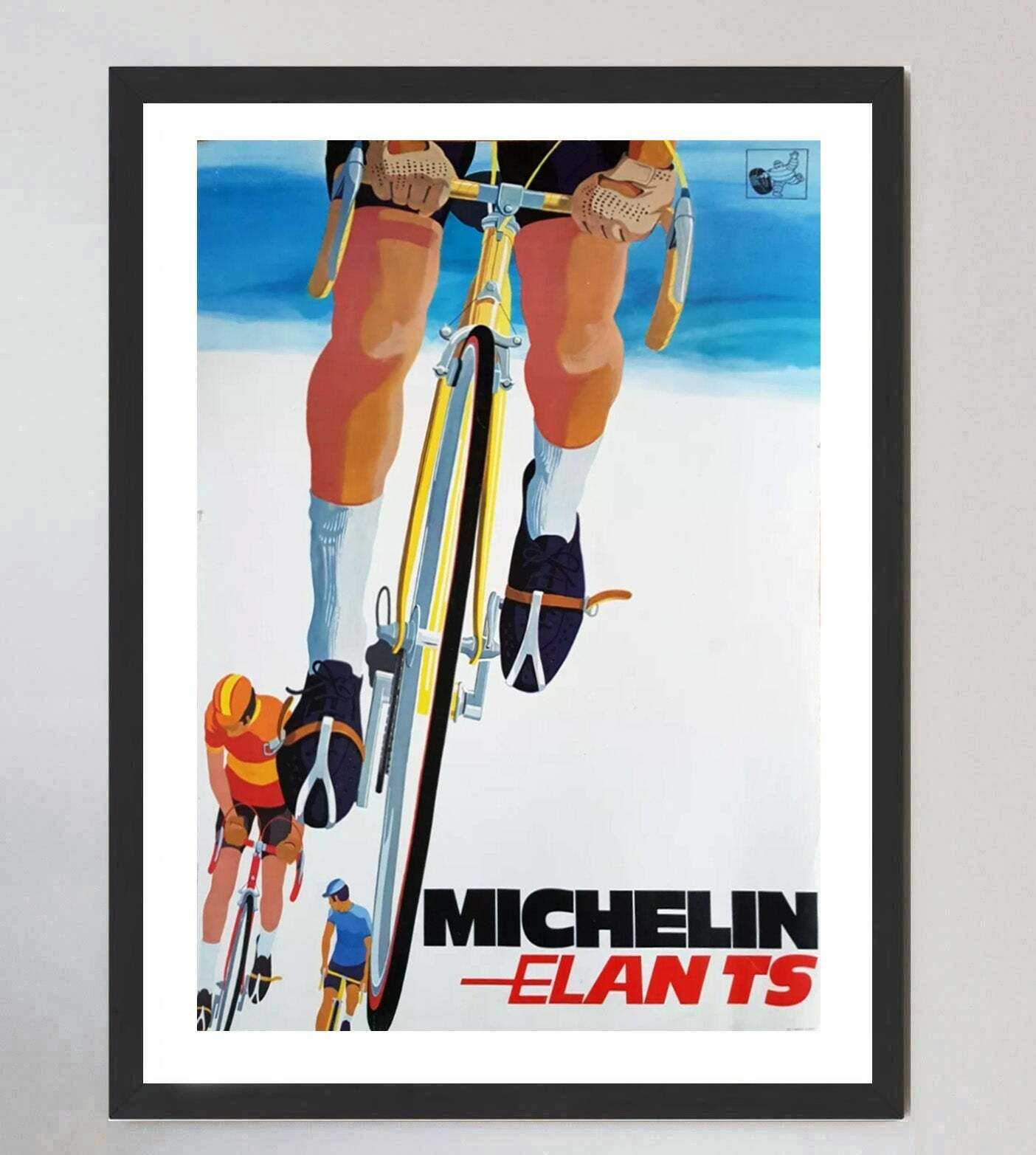 Michelin   Elan Ts Bicycle Tyres Original Vintage Poster photo furniture
