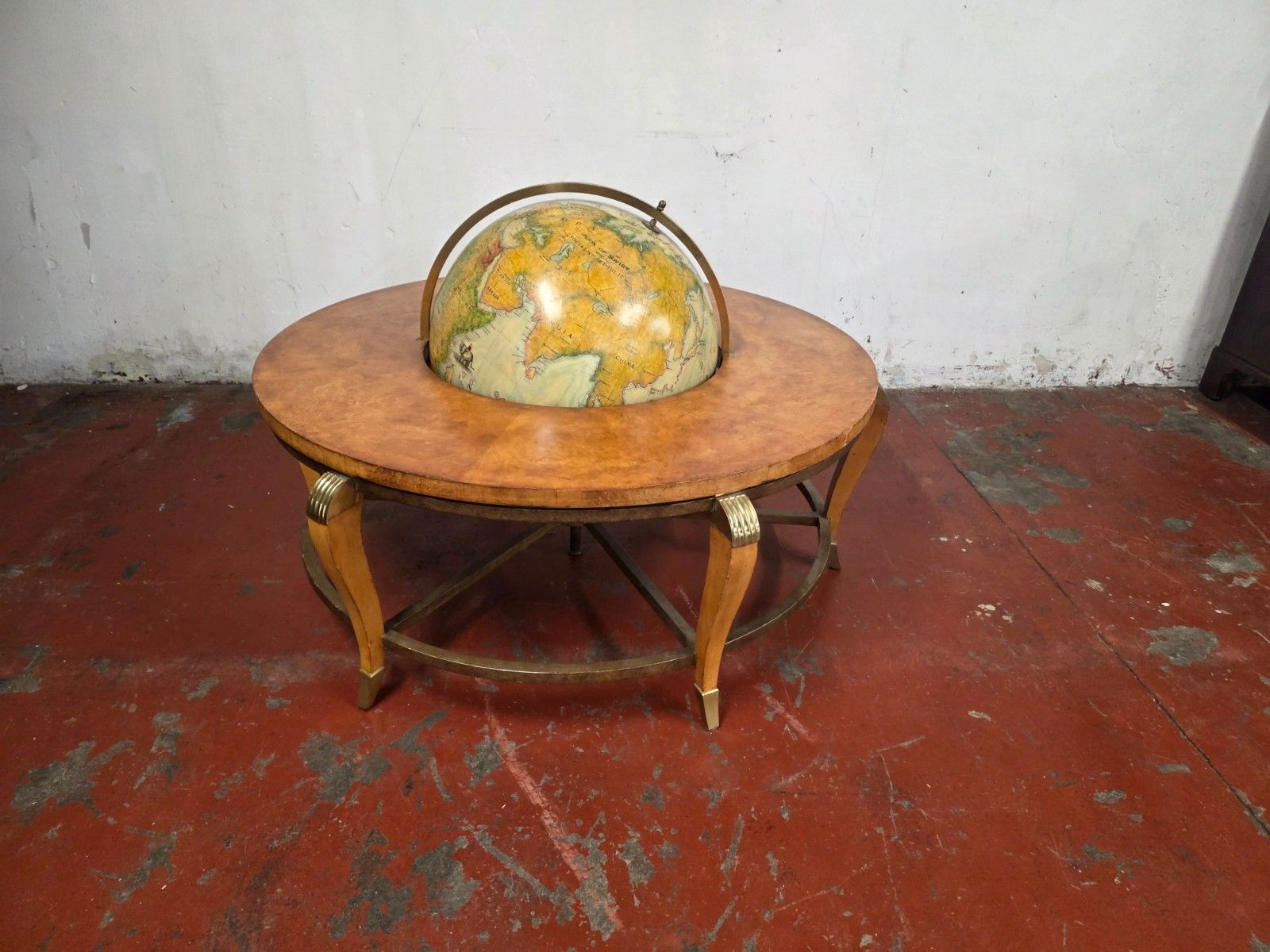 1960s Mid Century Ernest Hemingway Collection La Monde Globe Coffee Table photo furniture