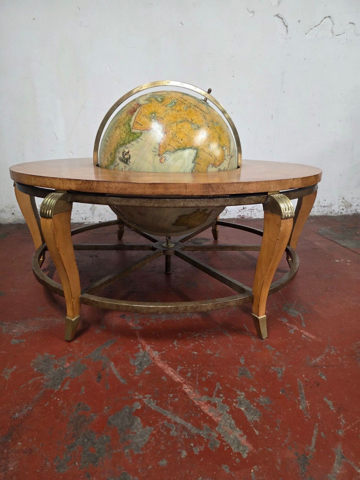photo for sale 1960s Mid Century Ernest Hemingway Collection La Monde Globe Coffee Table