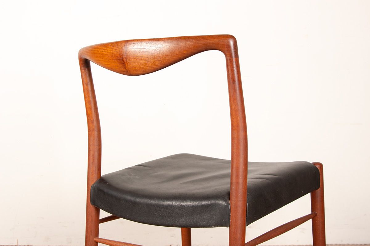 1500.0 Pair Of Danish Teak And Skai Chairs By Lyngfeldt Larsen For Soren Willadsen Mobelfabrik 1960. photo