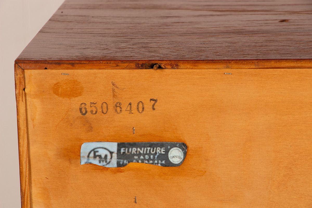Furniture Small Danish Teak Sideboard Model 42 By Kai Kristiansen For Feldballes Mobelfabrik 1960. photo