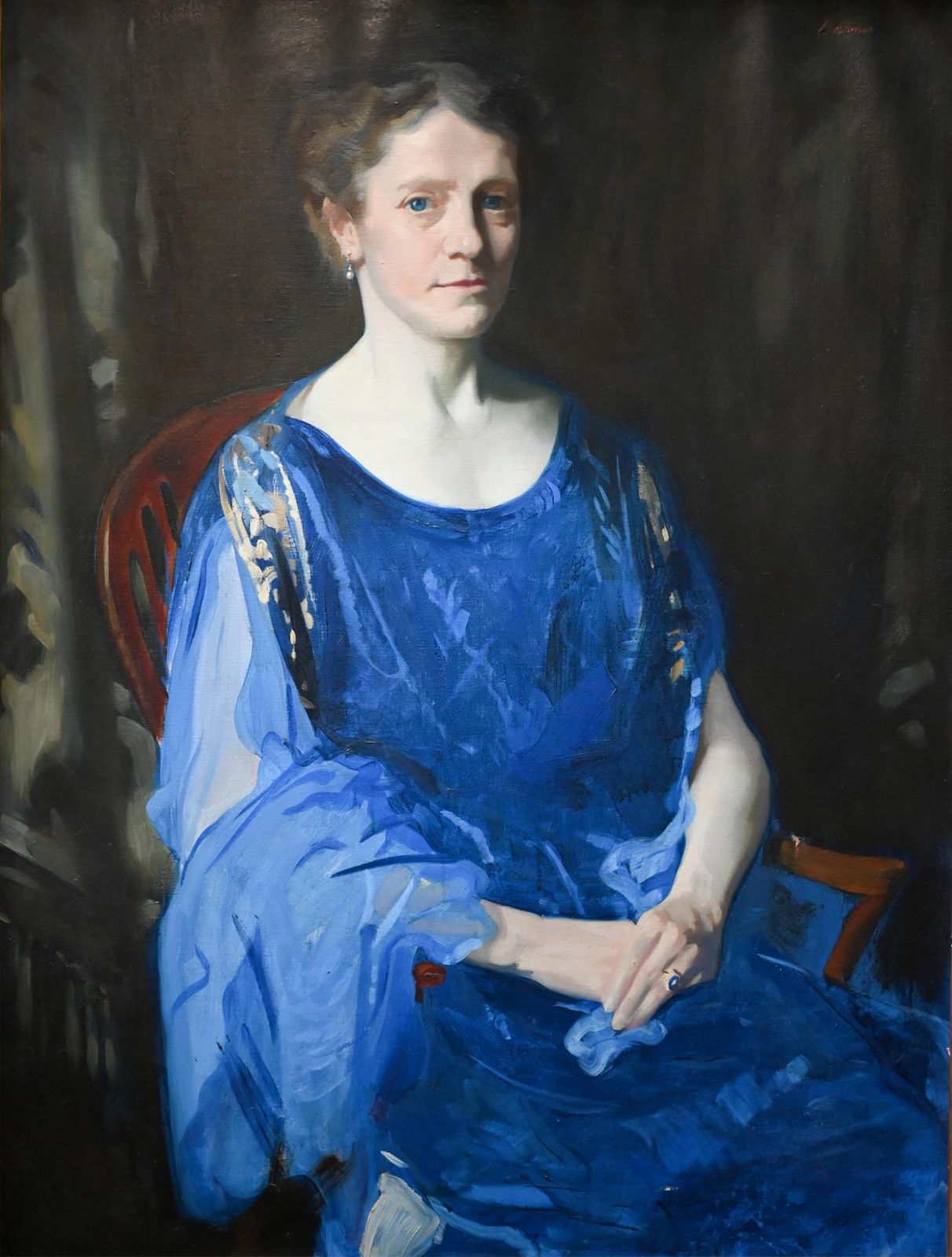 Archibald George Barnes (1887 1972) 3/4 Length Large Oil On Canvas Portrait photo furniture