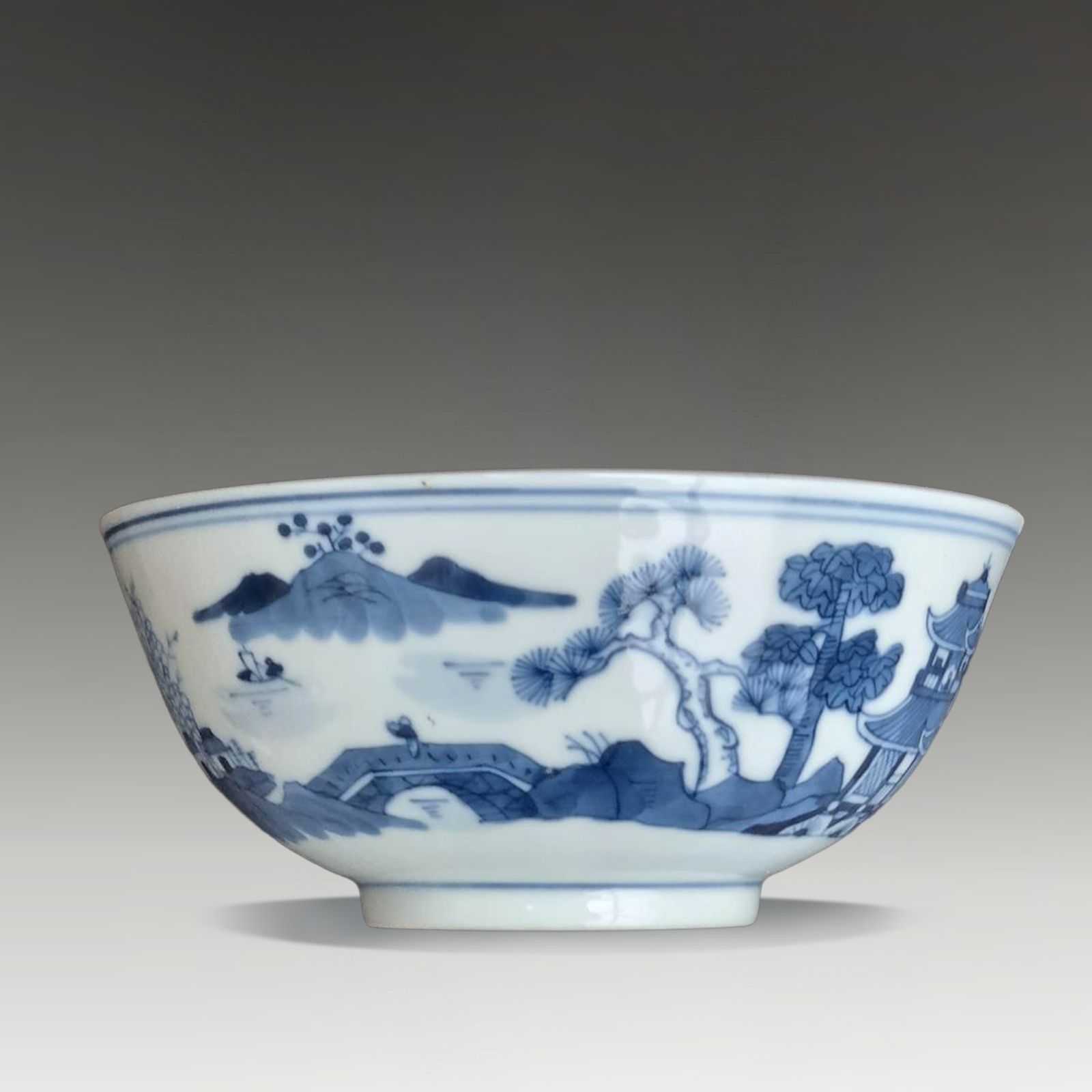 Antique Chinese Nanking Circa 1820  Porcelain Bowl. Lovely Quality  16.5cm D photo vinterior