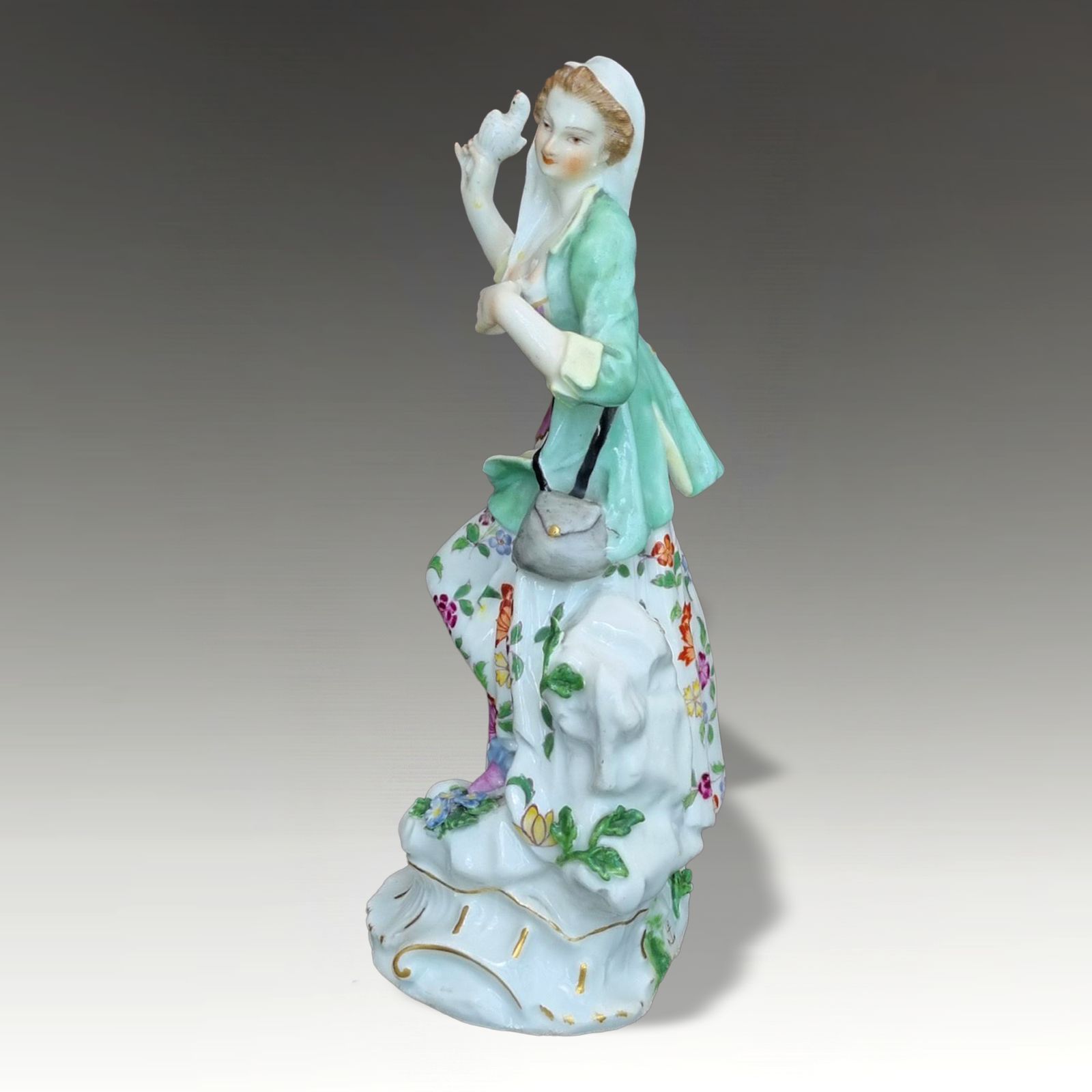 Chelsea Gold Anchor Large Figure Of The Shepherdess Circa 1765  Genuine 21cm H photo furniture