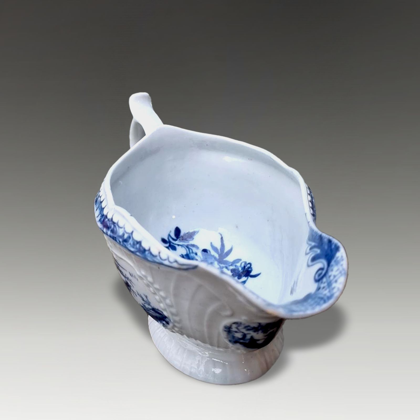 First Period DR Wall Early Worcester Sauce Boat C1760  Early & Rare 18cm W photo buy