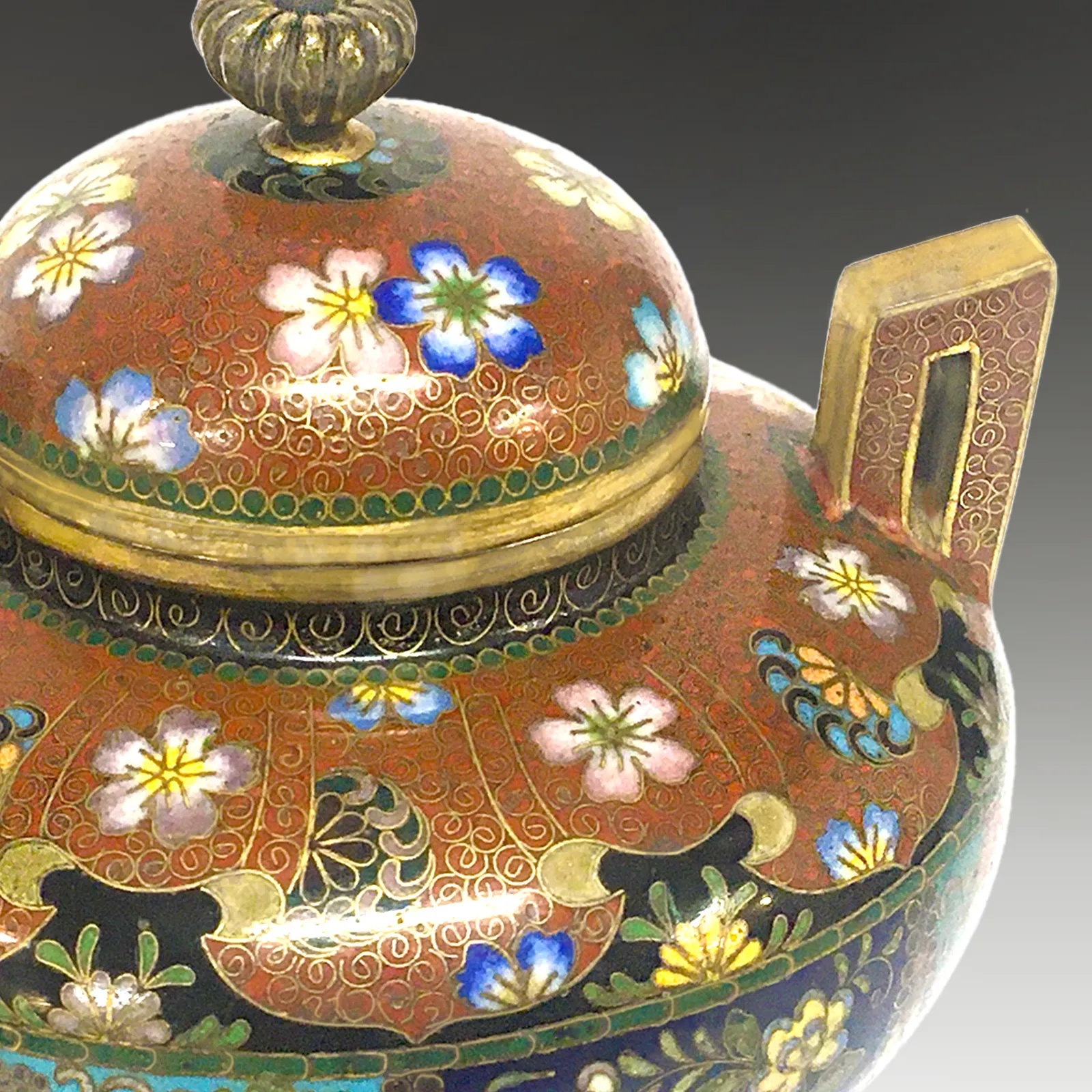 Japanese Cloisonne  Censer Attrib. Takahara Komajiro  Meiji Outstanding Quality photo Home Decor