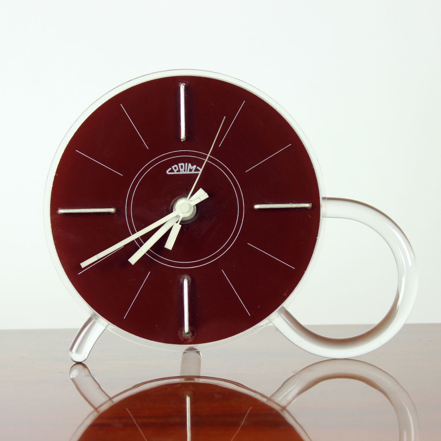 Rare Mid Century Modern Freestanding Clock By Prim, Czechoslovakia, 1960s photo vinterior