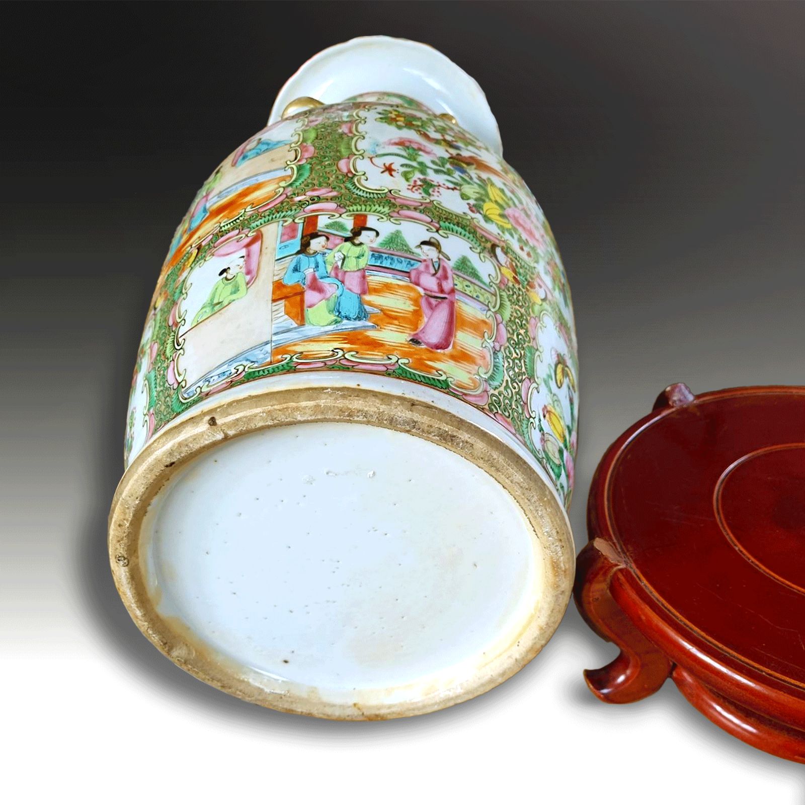 Antique Chinese "Rose Medallion" V. Large Vase Mid 19th Century Superb Quality photo vintage
