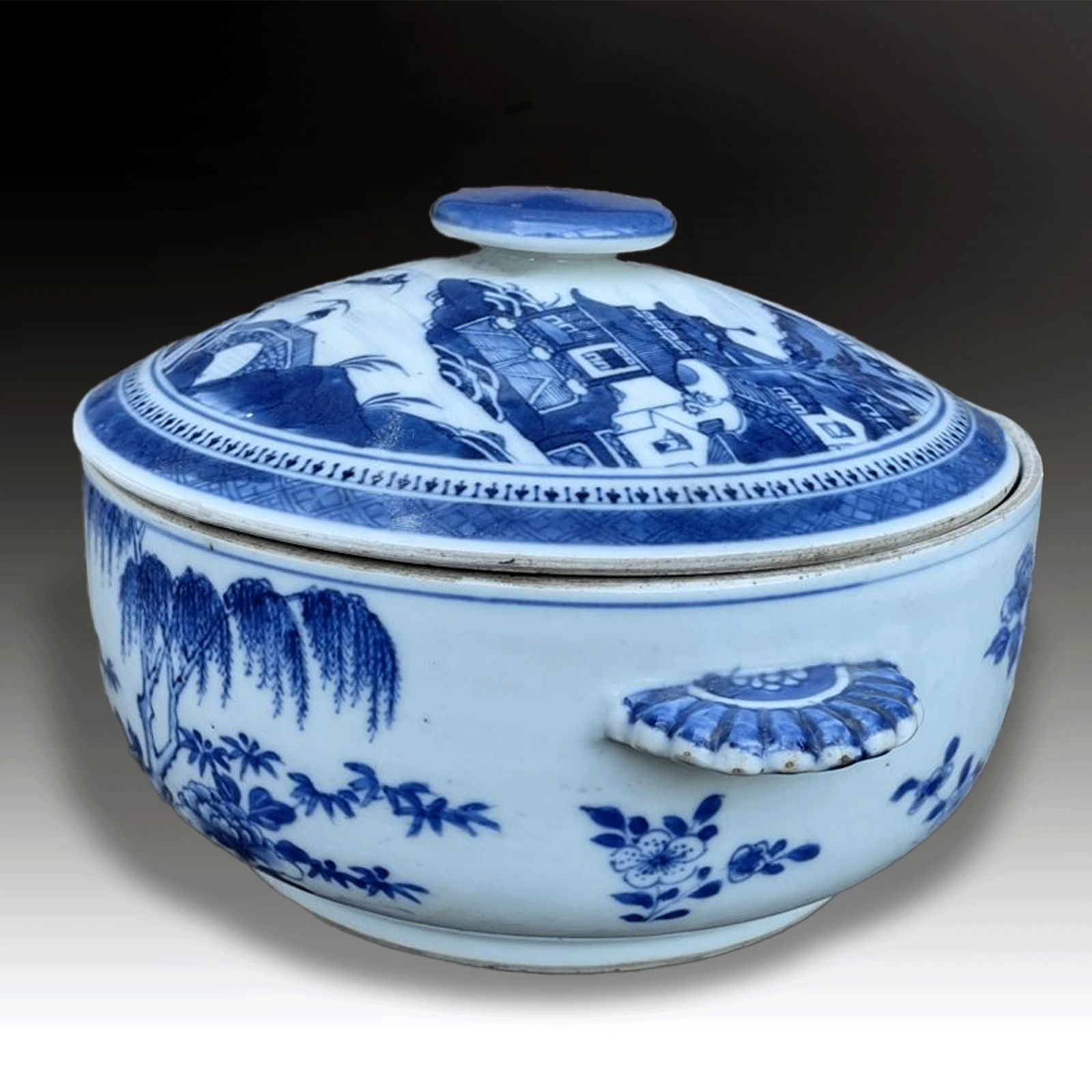 Chinese Qianlong Period Large Export Tureen Circa 1760  Very Impressive 26cm photo Home Decor