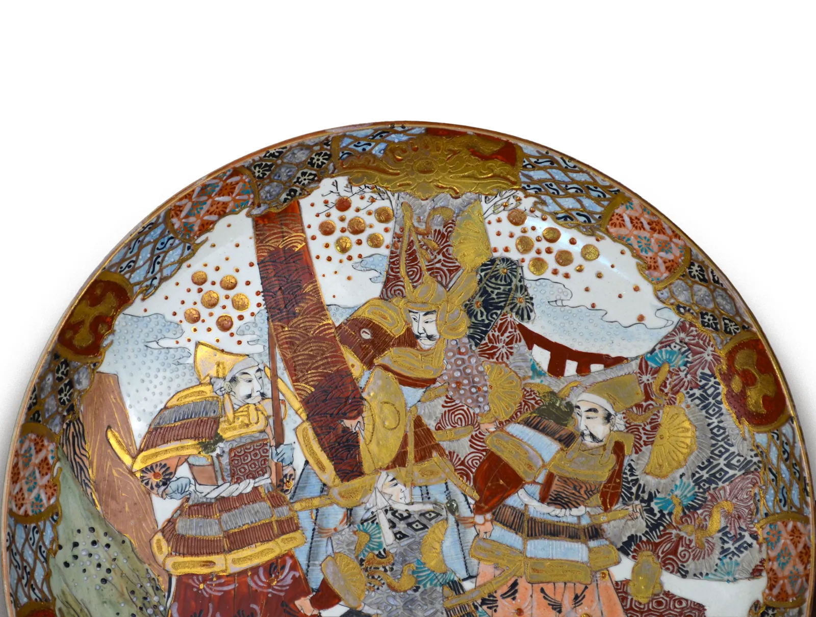 Japanese Satsuma Charger  Superb Quality  Imperial Moriage Meiji 32cm 12.5"D photo for sale