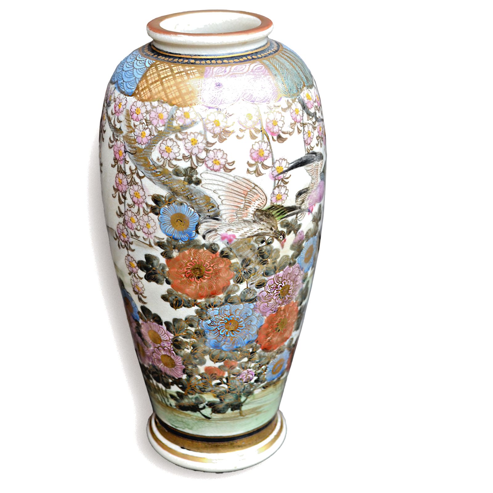 Japanese Late Meiji Satsuma Vase By Furuyama 16.5cm (6.5") High  Lovely Quality