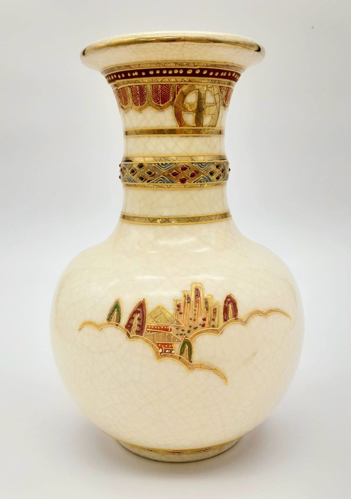 Japanese Meiji Kyo Satsuma Pair Of Vases Kusube Sennosuke  Superb Quality  19cmh photo Home Decor