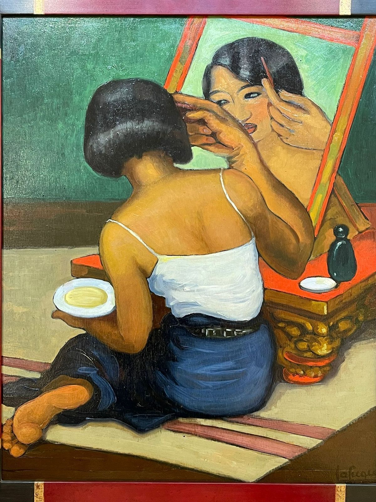 Young Siamese Woman At Her Dressing Table, Léa Lafugie (1890 1972) photo 6850.0