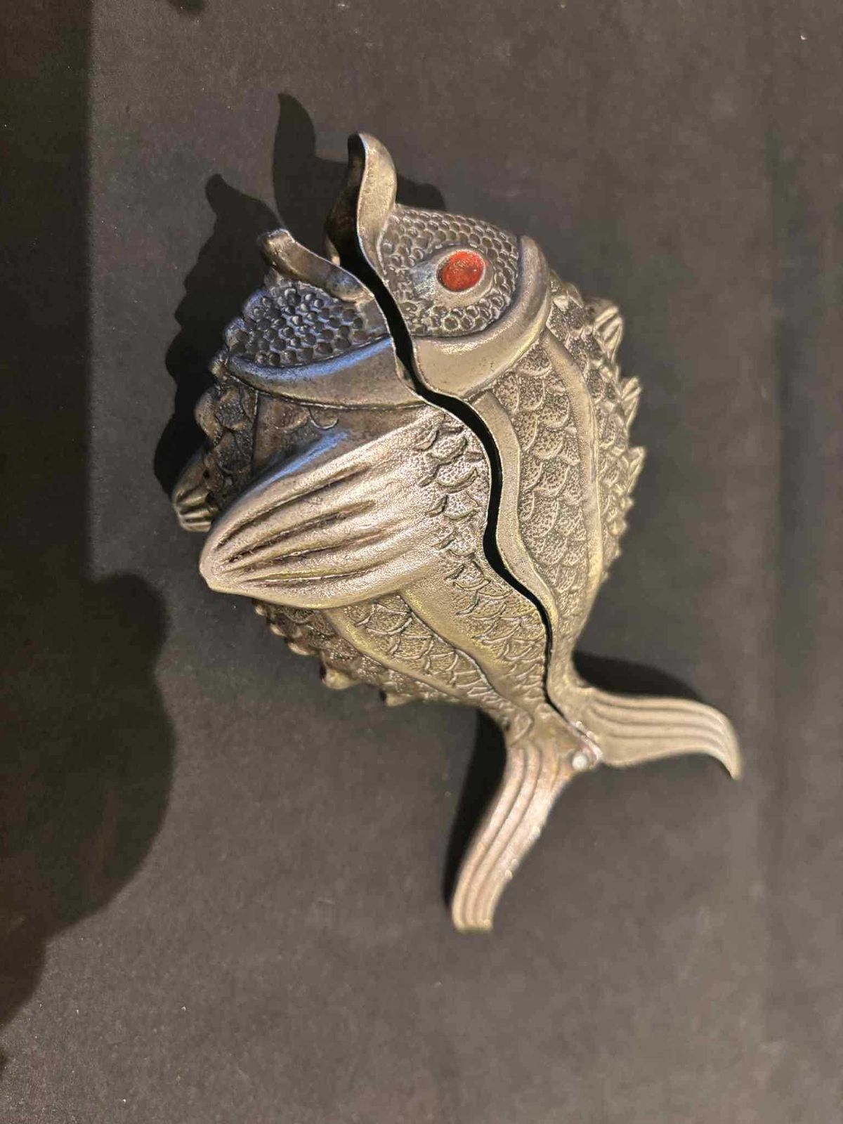219.0 Fish Box Originally An Ashtray  Decorative Box Modernist Fish Collectible Barware Mcm 1950s Gift For Him Bar Cart Decor photo