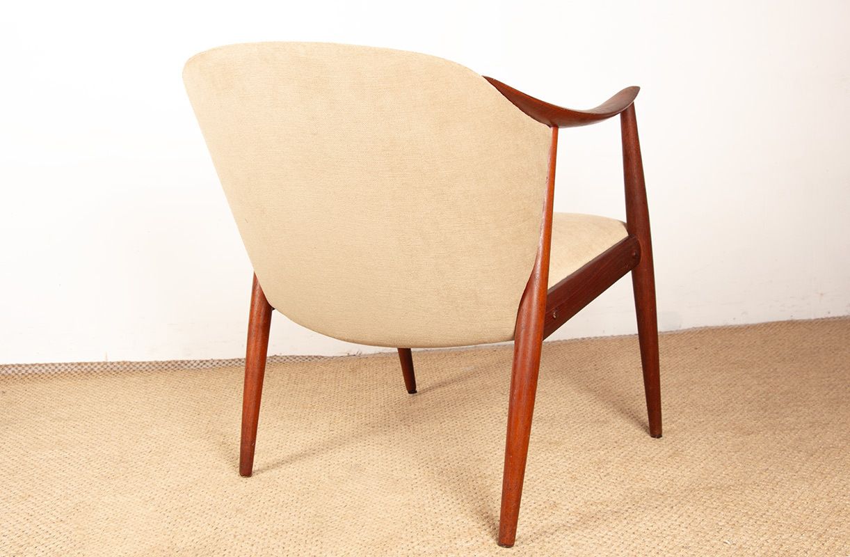 Paire de fauteuils scandinaves en teck et tissu, modèle New Tyrol par Gerhard Berg pour Westnofa, 1960. photo 4000.0