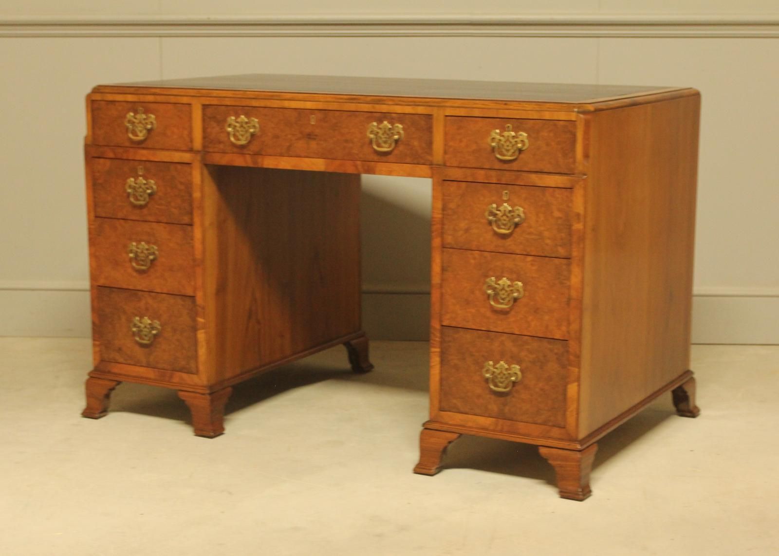 Burr Walnut Writing Desk, 1930s
