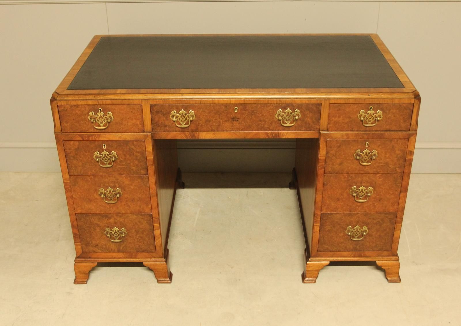 Burr Walnut Writing Desk, 1930s photo vinterior