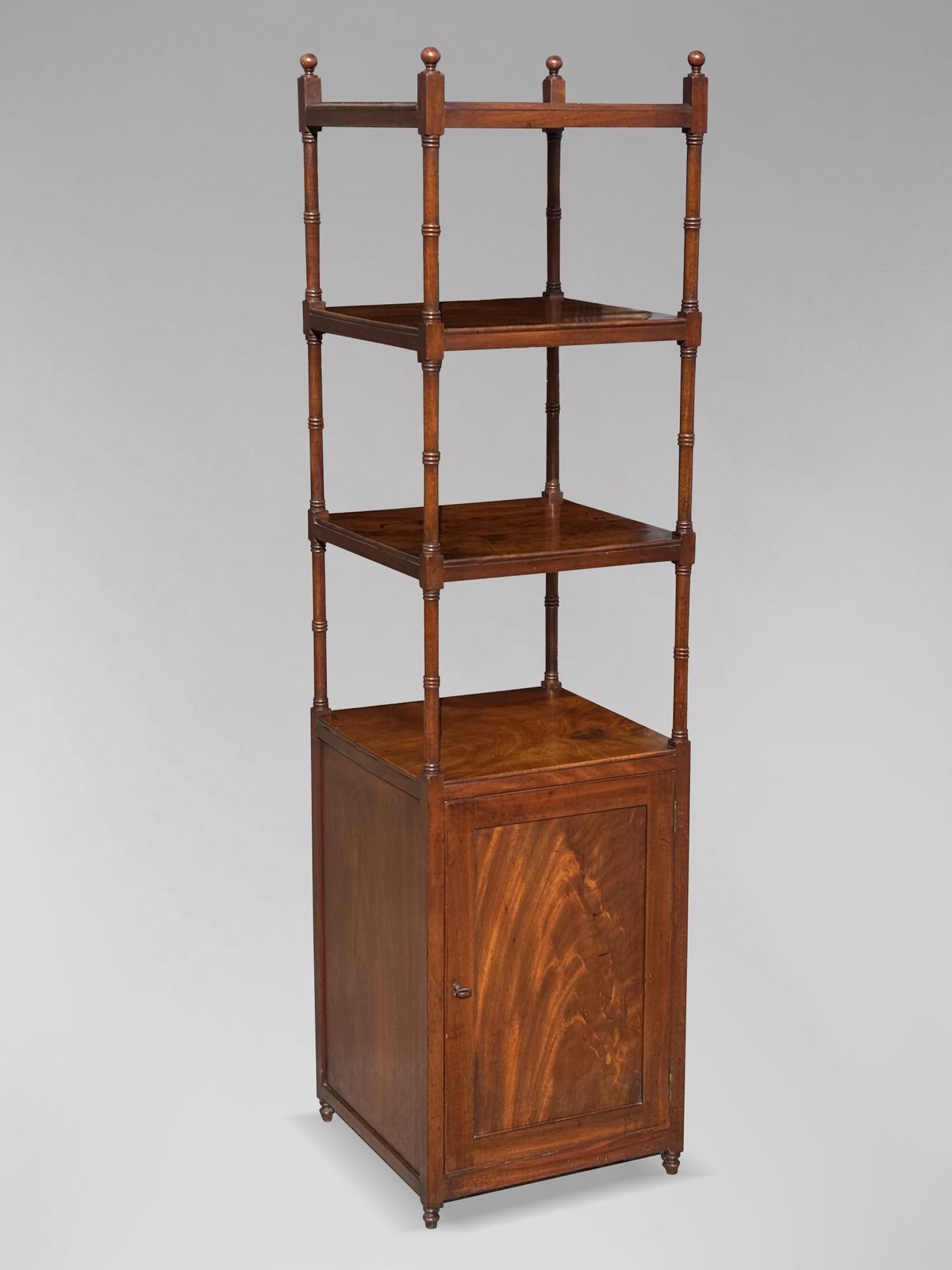 Early 19th Century George III Period Tall Mahogany Whatnot Music Stand